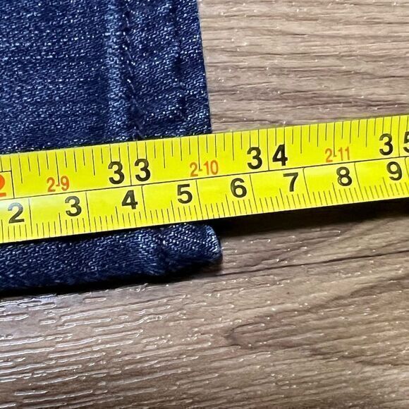 7 for All Mankind‎ Women's Jeans Straight Leg Low Rise Zip Pockets Blue Size 27 - Picture 7 of 9